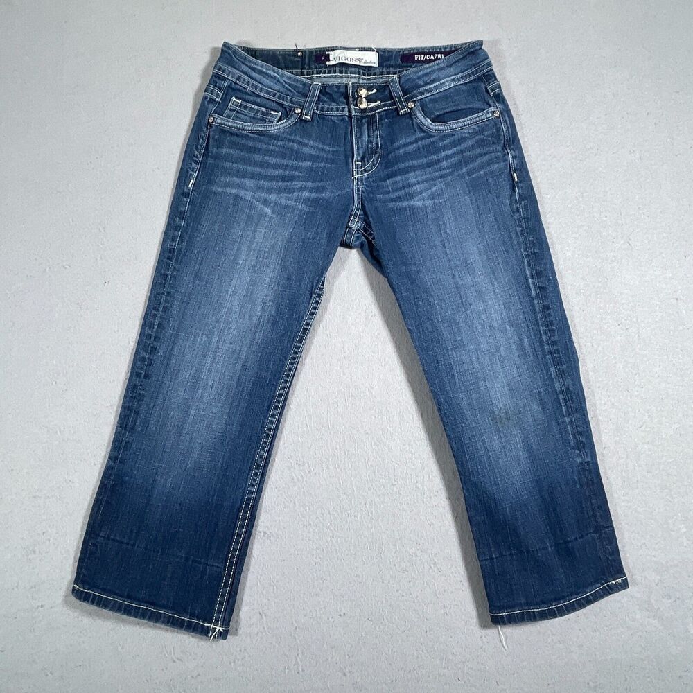 Vigoss The Chelsea Capri Jeans Women's 5 Blue Denim 5-Pockets Straight Leg